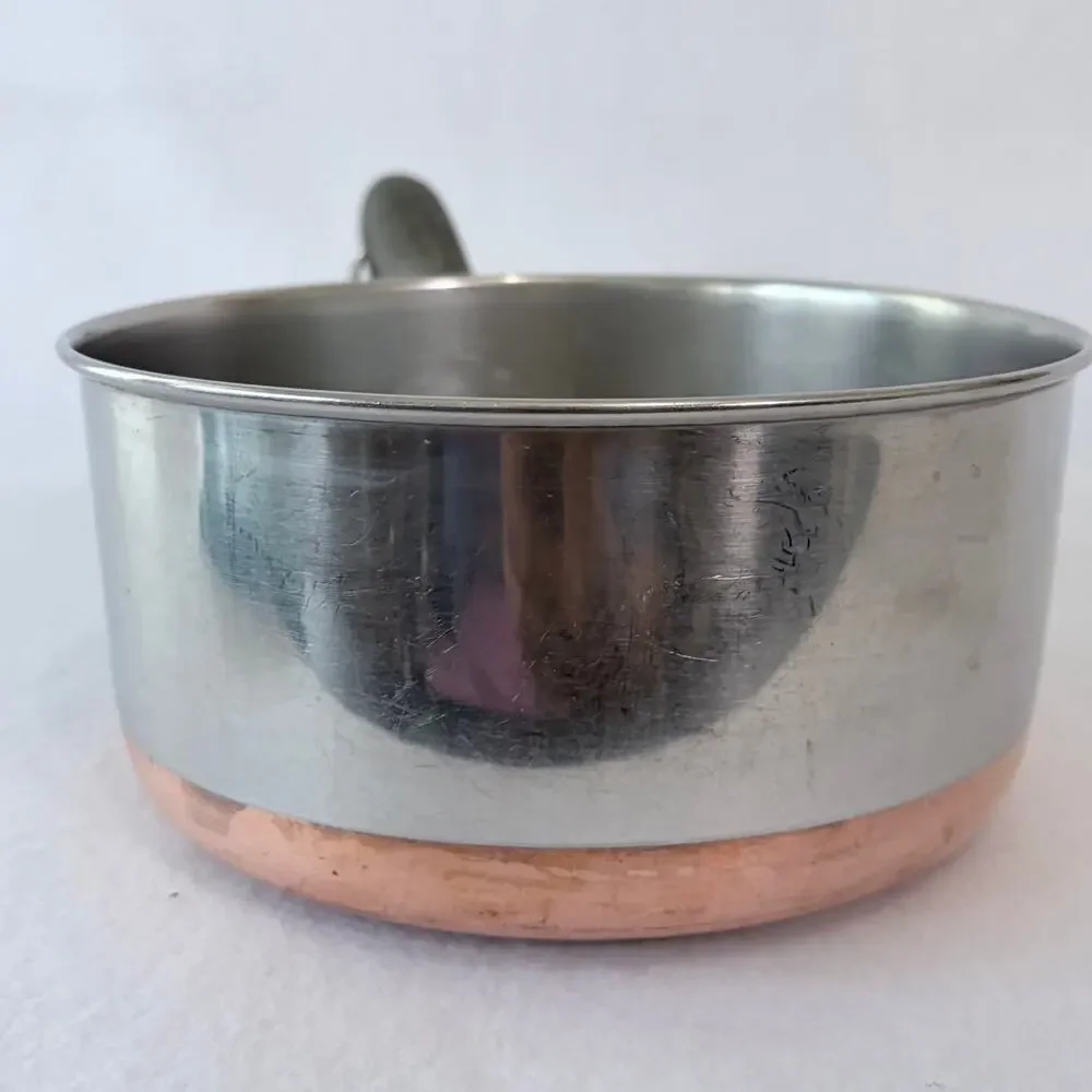 Revere Ware Saucepan 2 Quart Copper Bottom Double Ring Stamp No Lid